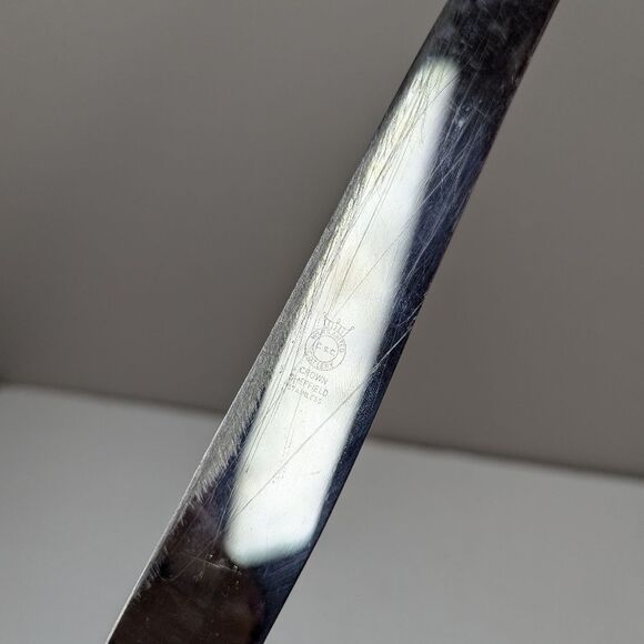 Vintage Sheffield Carving Knife – 13" Faux Antler Handle – Made in England - Picture 5 of 9
